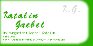 katalin gaebel business card